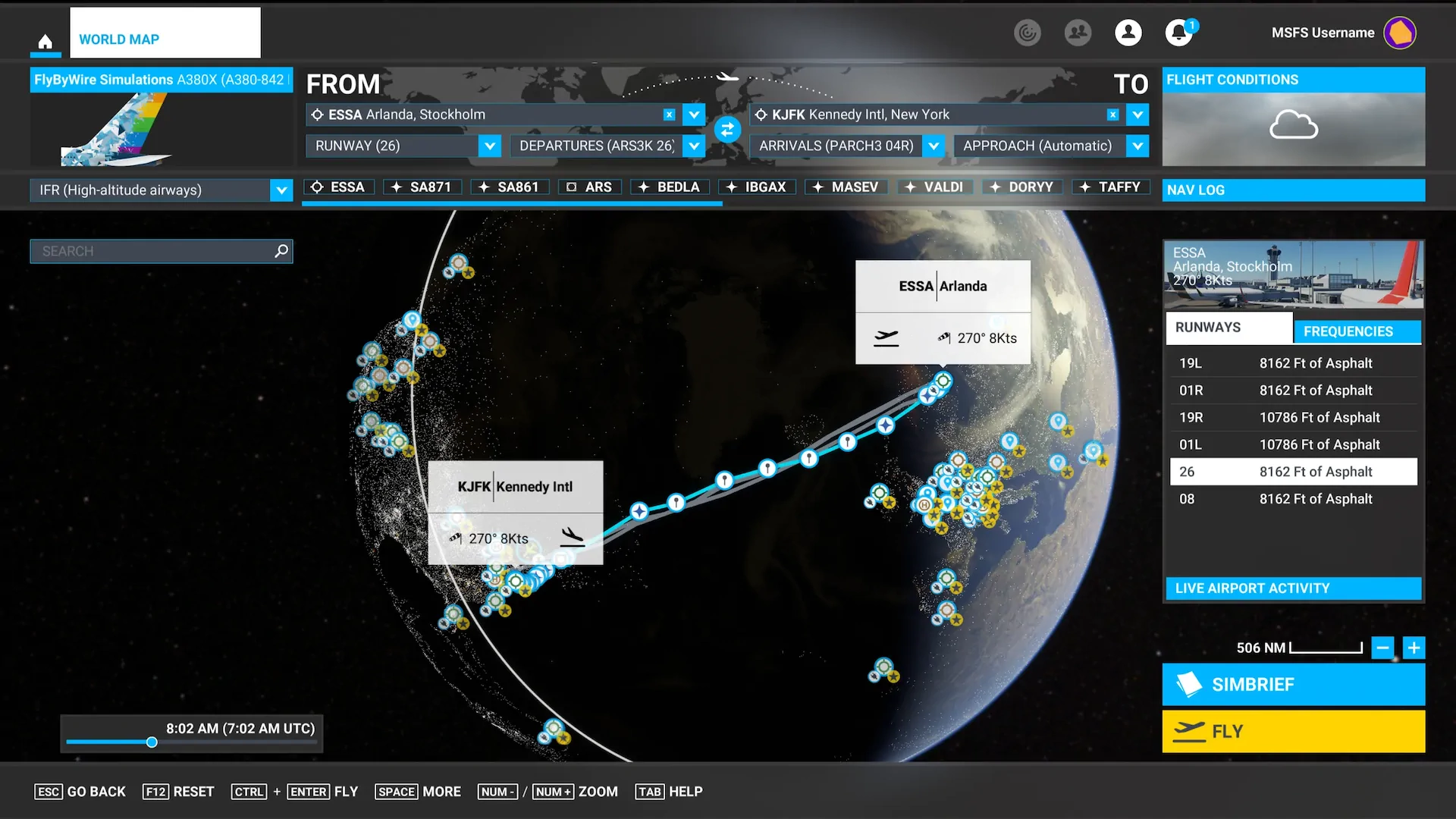 Navigraph introduces in-sim SimBrief integration for Microsoft Flight Simulator 1 SimBrief integration inside MSFS 1